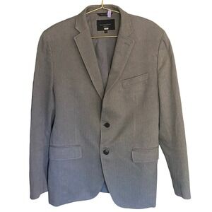 Banana Republic Tailored Fit Men's Blazer 42R Gray Herringbone Wool Blend
